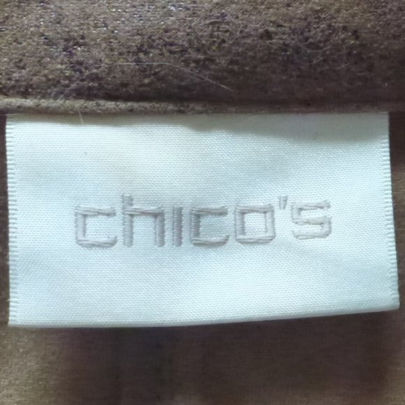CHICOS Faux Suede Moto jacket - Picture 3 of 4